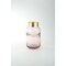 CC Home Furnishings 10" Gold and Pink Contemporary Glass Oval Decorative Vase